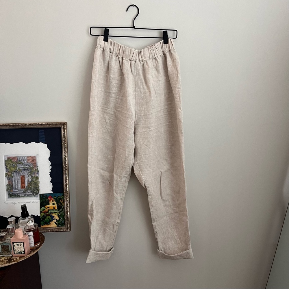 Elizabeth Suzann Andy Trouser in Natural Linen